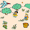 Apple garden coloring game