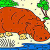 Big otter in the river coloring game