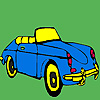 Blue first class car coloring game