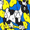 Black spotted cow coloring game