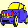 Blue cute car coloring game