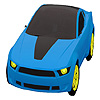 Blue city car coloring game