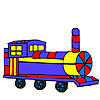 Colorful long wagon coloring game