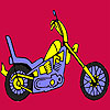 Fast harder motorbike coloring game