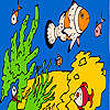 Fishes and sea sponges coloring game