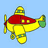 Four seater aircraft coloring game
