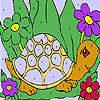 Funny sea turtle coloring game