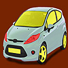 Little bright green car coloring game