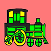 Modern locomotive car coloring game