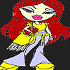 Orange haired girl coloring game