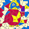Penguin eating ice cream coloring game