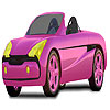 Pink open top car coloring game