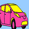 Pink personal car coloring game