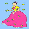 Pretty girl flower garden coloring game