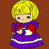 Sad birthday girl coloring game