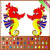 Sea horse coloring game