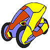 Space concept car coloring game