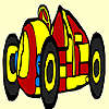 Yellow racing car coloring game
