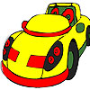 Yellow rotund car coloring game